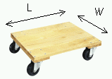 Solid Wood Dolly with Casters